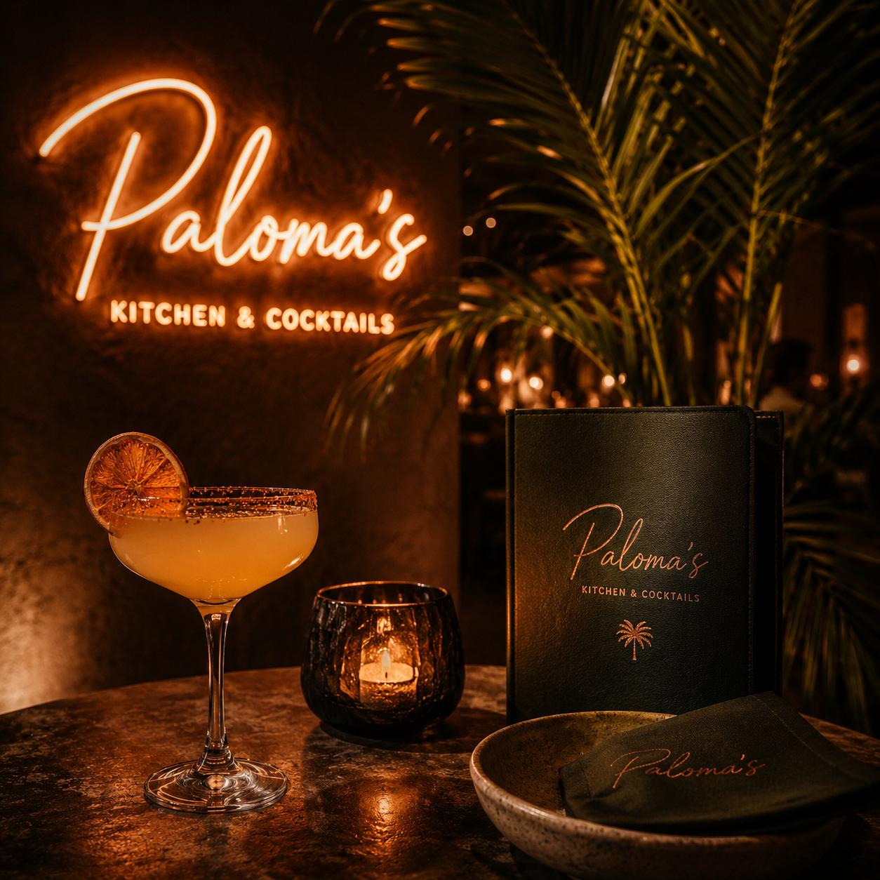 A signature cocktail in the lounge